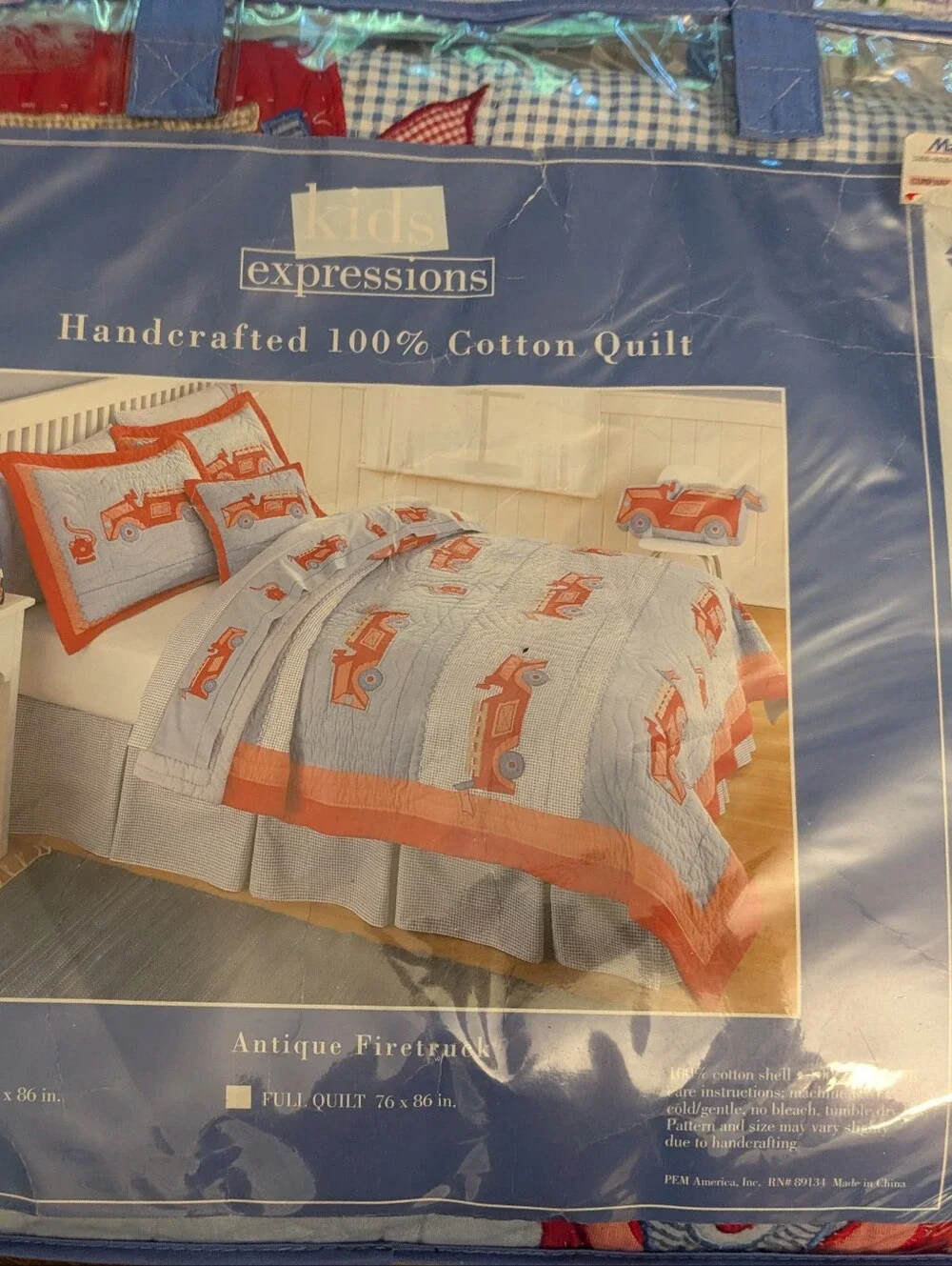 Firetruck Quilt Twin Size NWT